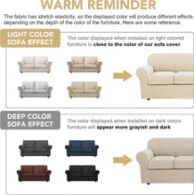 Load image into Gallery viewer, Custom Fit Natural Stretch Slipcovers for 2 Cushion Loveseat - Easy Care Design