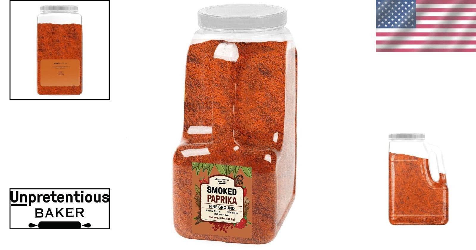 80 Ounce Smoked Paprika Jar - Smoky, Mildly Spicy Ground Chile Pepper Spice