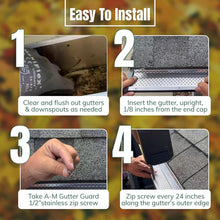 Load image into Gallery viewer, Premium Aluminum Gutter Guard - 6 Inch, Rust Proof, 13 Piece Set Made in USA