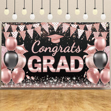 Load image into Gallery viewer, Complete 2025 Graduation Celebration Kit - 245 PCS in Black, Pink &amp; Rose Gold