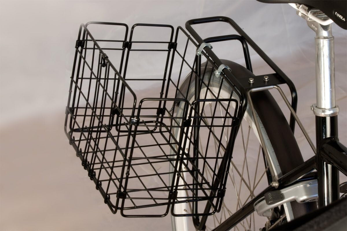 Durable Folding Rear Bicycle Basket - Lightweight Steel & Compact Design