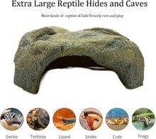 Load image into Gallery viewer, Sturdy Extra Large Reptile Hideout - Quality Resin Cave for Secure Relaxation