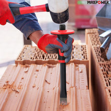 Load image into Gallery viewer, Durable Masonry Chisels: 11" Point &amp; Flat, 8" Brick Chisel with Hand Guard