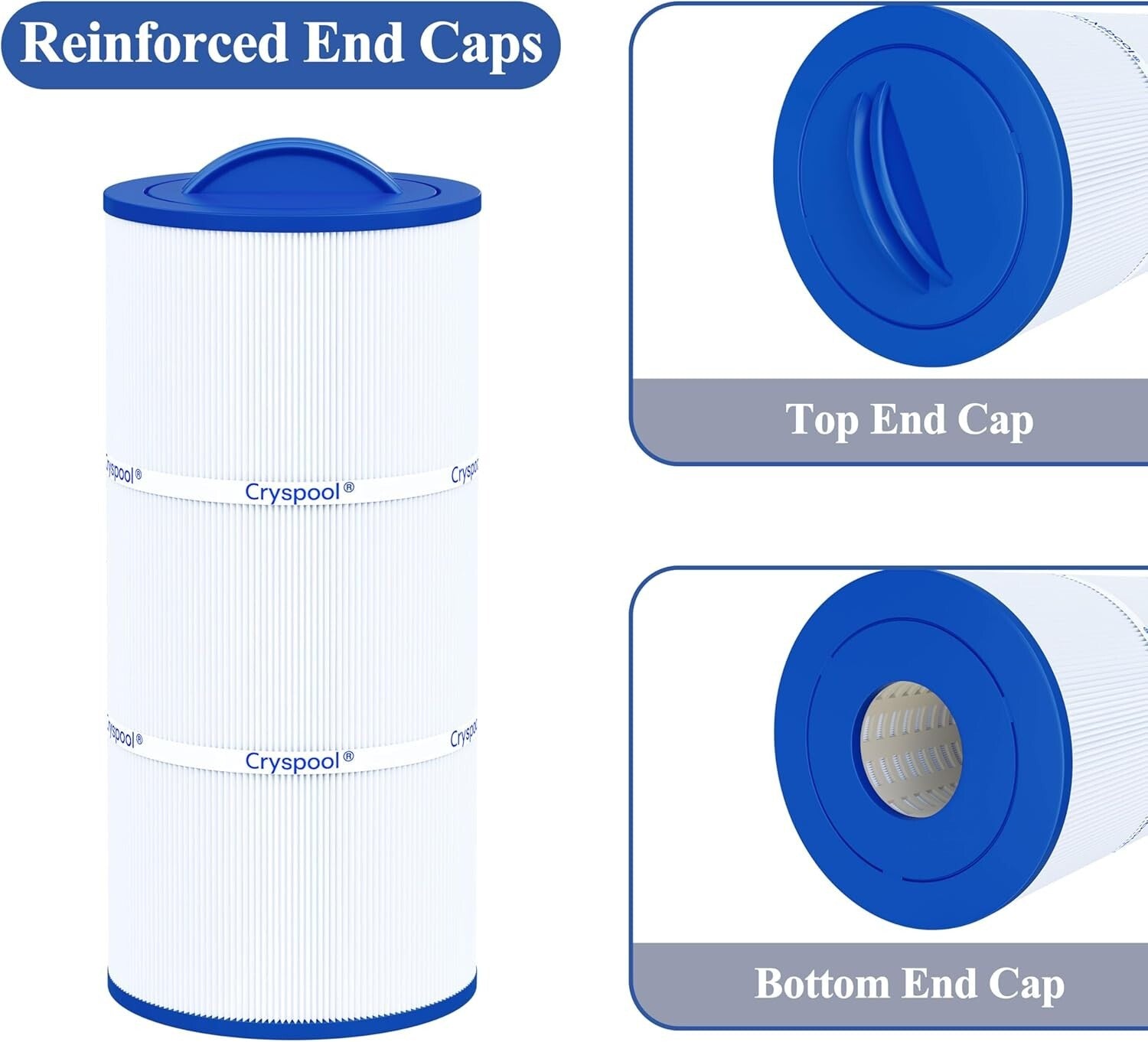 Durable 75 Sq. Ft Spa Filter with Advanced Trilobal Fabric - Lightweight Design