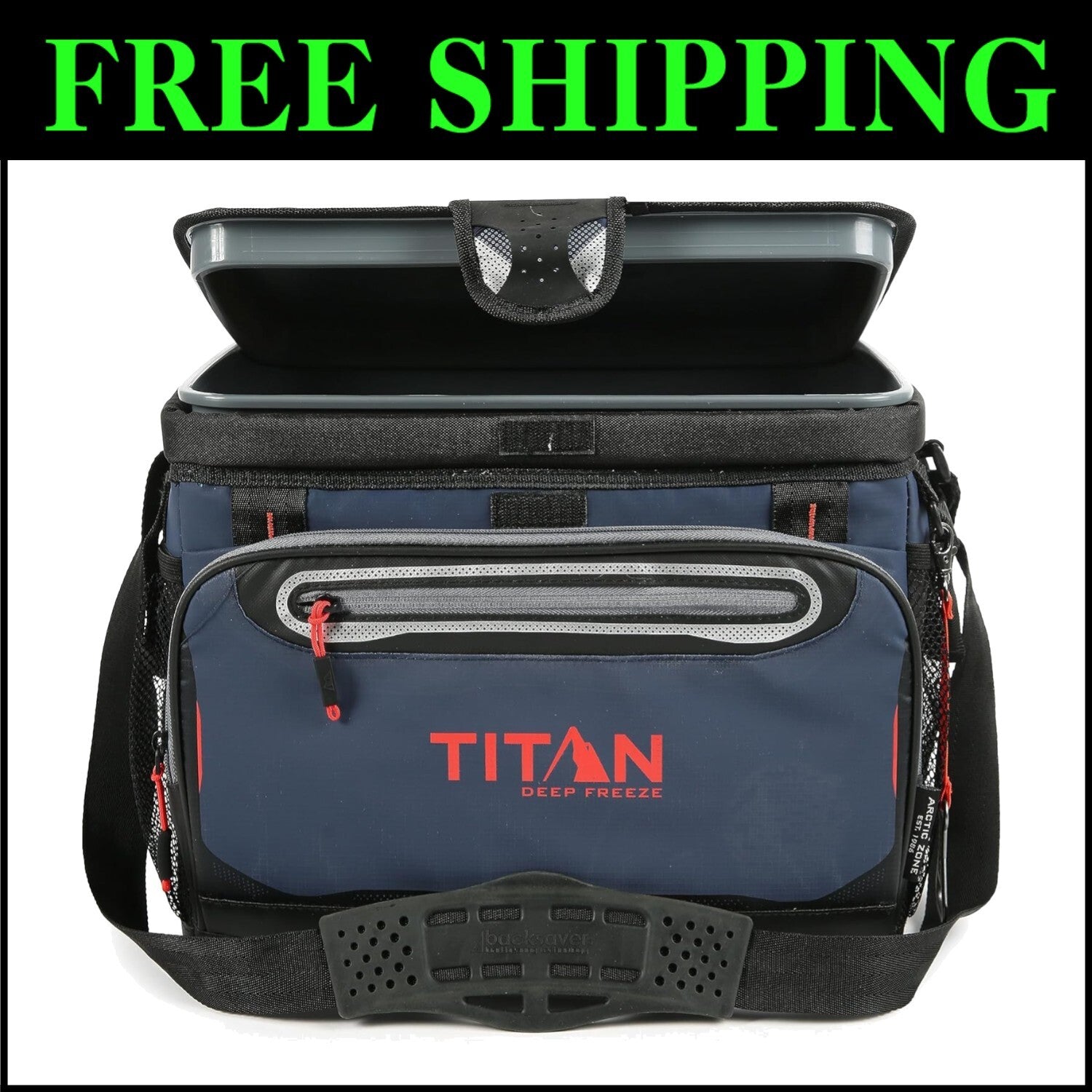 Deep Freeze Zipperless HardBody Cooler with SmartShelf - Perfect for Beach Trips