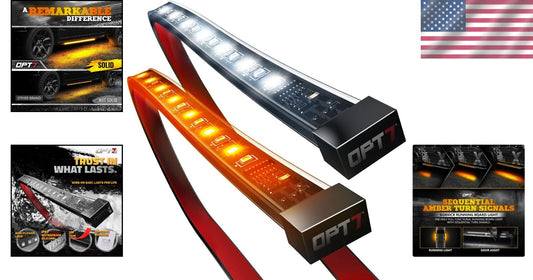 60-Inch LED Running Board Lights with Sequential Turn Signals for Trucks & SUVs
