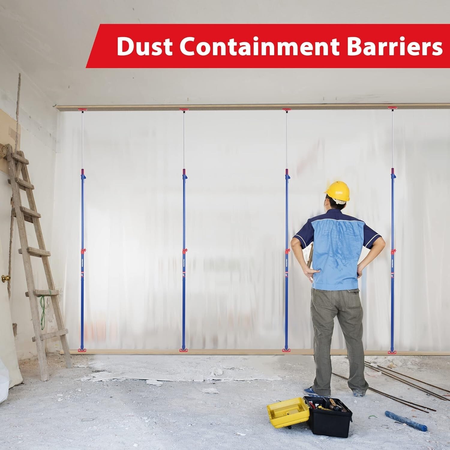 Heavy Duty 3rd Hand Support System with Rotating Head - Adjustable 54-114"