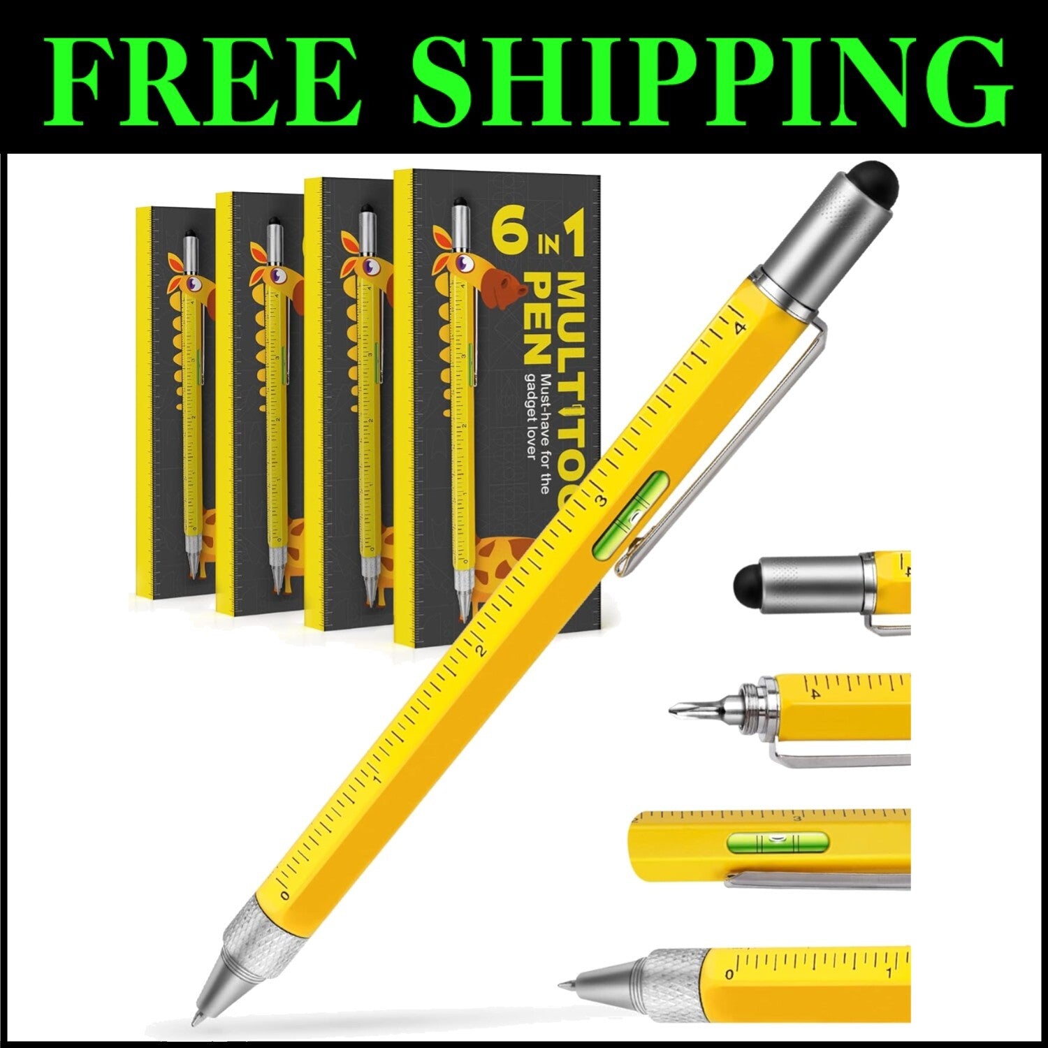 Heavy-Duty Multitool Pen Set: Stylish Gadget for Engineers, Carpenters, & DIYers