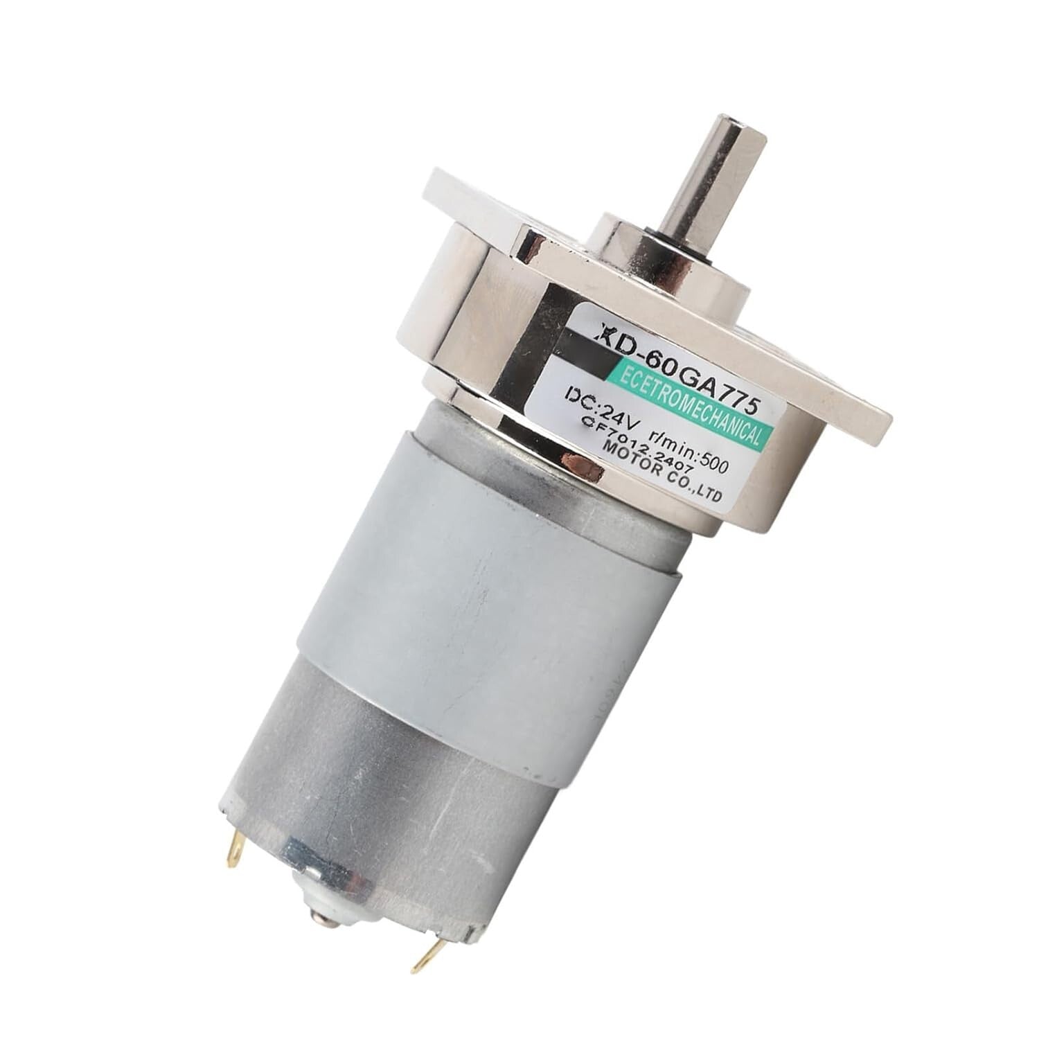 Durable Metal 24V DC Gear Motor 35W – Adjustable Speed and Direction, 500 RPM