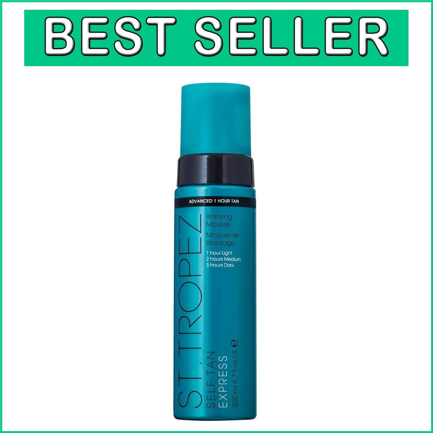 Natural Self Tan Express Mousse - Quick & Easy Application, 1-3 Hour Development