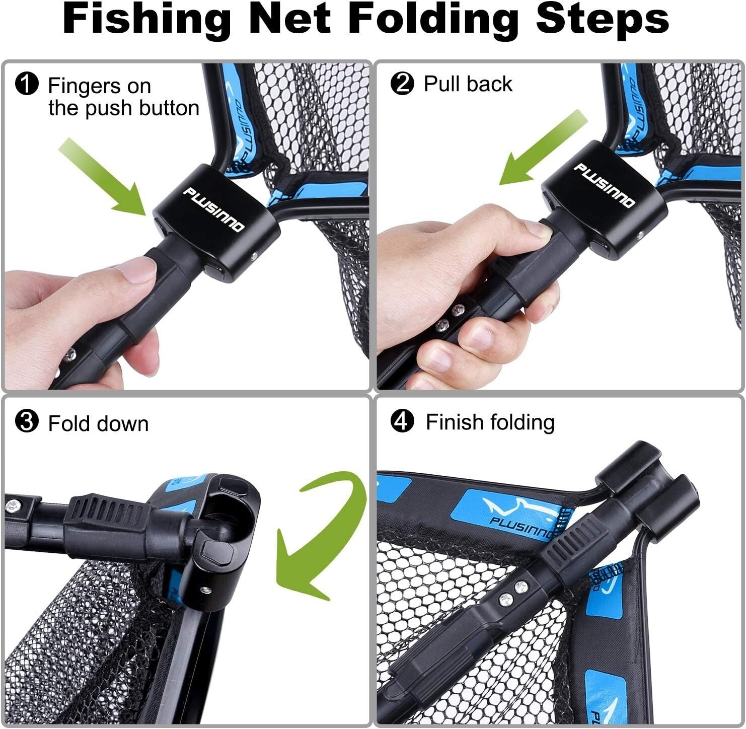 Telescopic Floating Fishing Net for Kayaks – Rubber Coated, Non-Snag, Durable