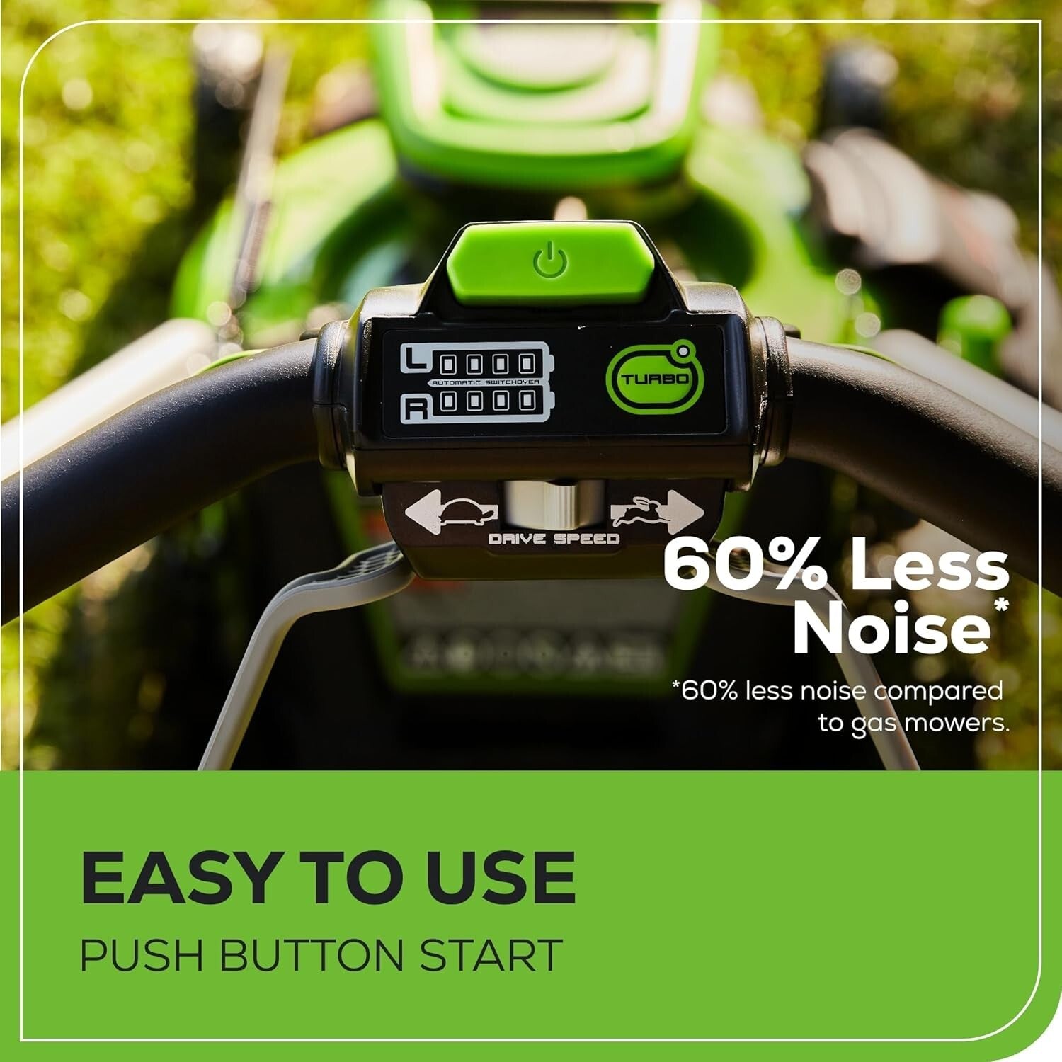 Durable 60V Cordless Lawn Mower with LED Lights & Effortless Self-Propulsion