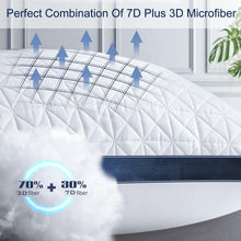 Load image into Gallery viewer, Set of 2 King Size Cooling Bed Pillows - Luxurious Down Alternative Comfort