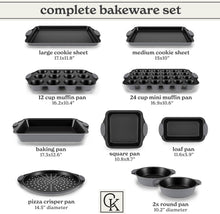 Load image into Gallery viewer, Nesting Nonstick Bakeware Set - 10 Pieces with Silicone Handles for Easy Baking