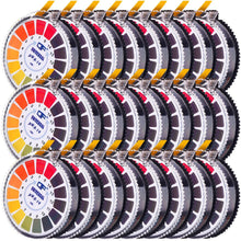 Load image into Gallery viewer, Reliable pH Test Paper Strips with Color Chart - 0-14, 16.4 ft, 24 Rolls