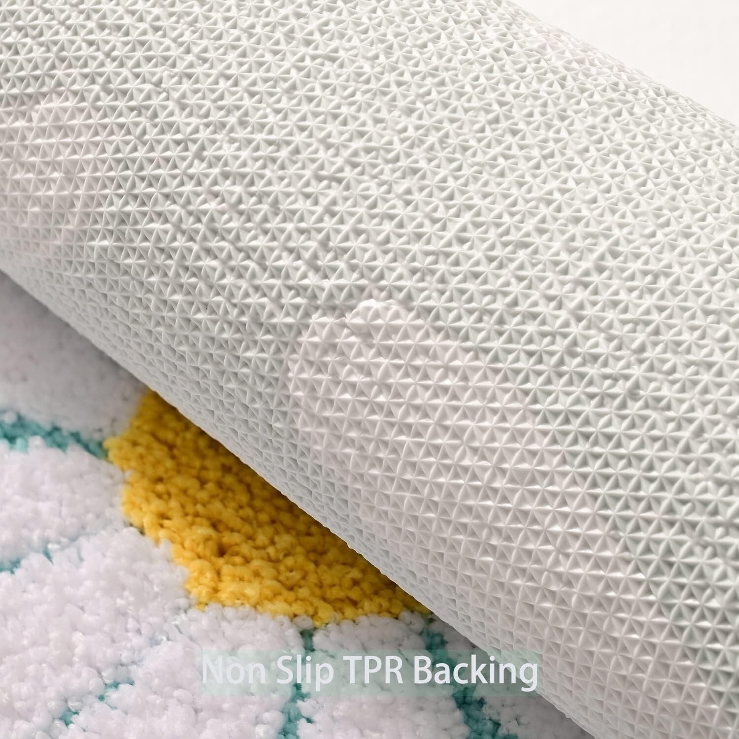 Floral 24x48 Inch Non-Slip Microfiber Bath Rug - Soft, Absorbent & Stylish