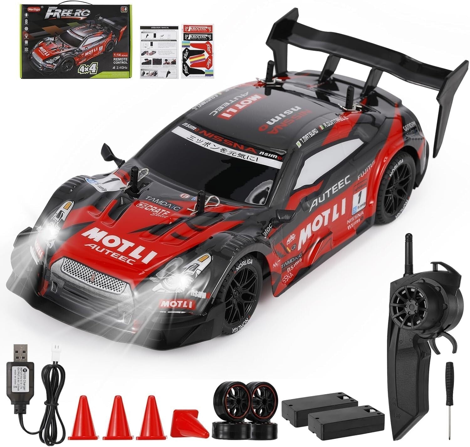 Exciting 4WD Remote Control Drift Car - 28KM/H with Multi-Functional Controller