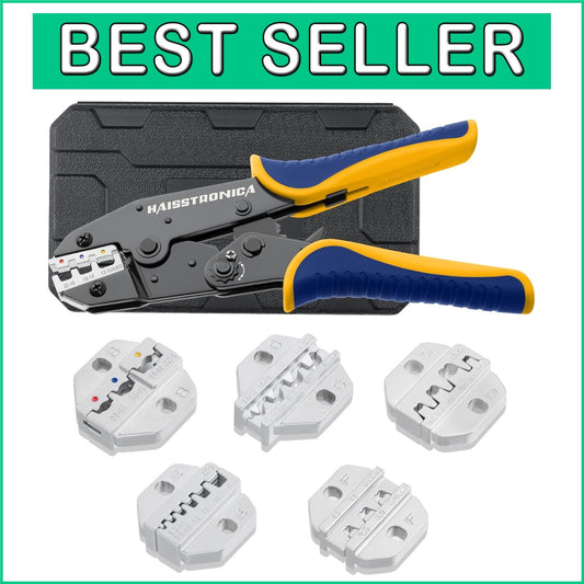 Ergonomic 6-Piece Crimping Tool Kit - Precision Tools for Wiring Projects