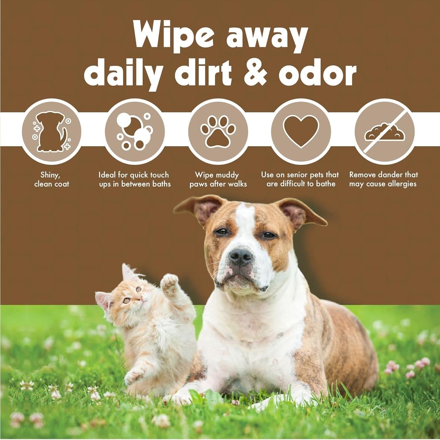 Gentle Organic Pet Wipes - 400 Count for Dogs & Cats, Perfect for Face and Ears