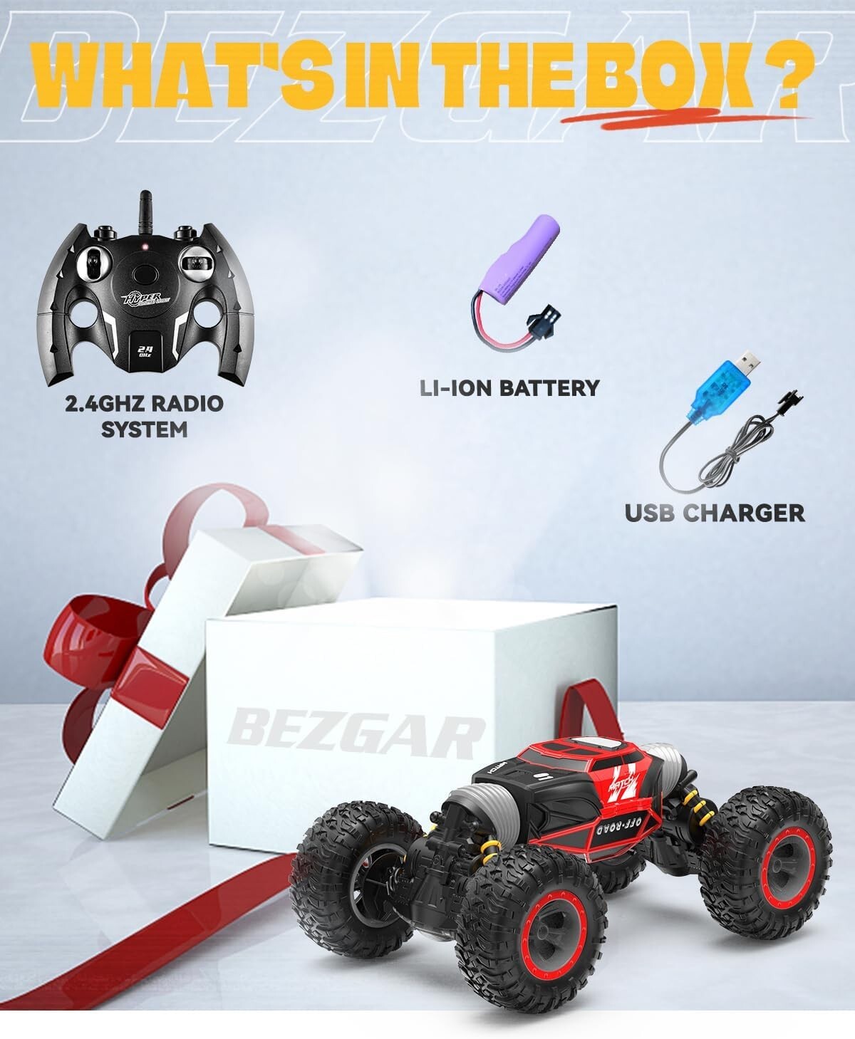 All-Terrain 15 KMH Remote Control Car - Perfect Birthday Gift for Boys 6-12