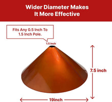 Load image into Gallery viewer, 19-Inch Anti-Rust Squirrel Baffle - Durable Steel for Bird Feeders &amp; Protection