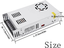 Load image into Gallery viewer, Efficient Switching Power Supply 12V 50A 600W - Adjustable AC 110V/220V Input