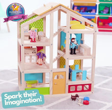 Load image into Gallery viewer, Skylar Wooden Dollhouse: 23.75-Inch with 20 Accessories &amp; 5 Dolls - Fun Playset
