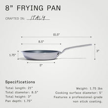 Load image into Gallery viewer, 5-Ply Non-Stick Fry Pan - 8-Inch Graphite Finish, Maximum 500°F, Durable Design