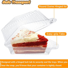 Load image into Gallery viewer, Triangle Hinged Lid Cake Container - 400 Count for Elegant Dessert Presentation