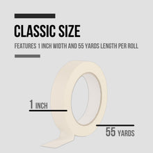 Load image into Gallery viewer, Beige General Purpose Masking Tape - 20 Pack, 1" x 55 Yards for All Projects