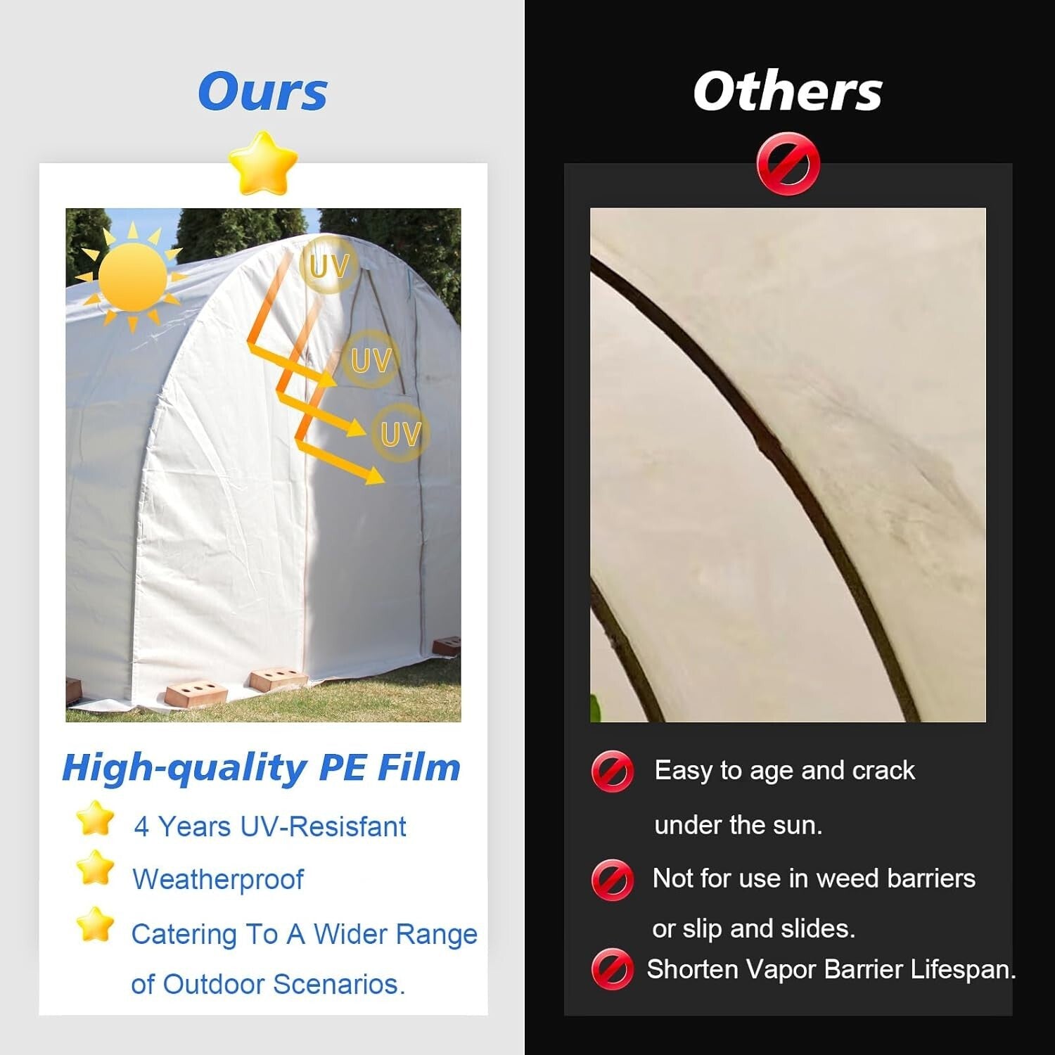 Durable 10' x 100' Black & White Panda Film - Multi-Purpose Vapor Barrier Cover