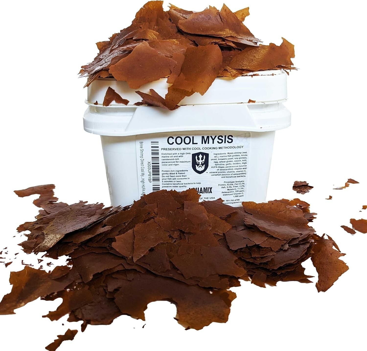 Enriched 3 lb Cool Mysis Flakes for Freshwater & Marine Fish - Vital Nutrients