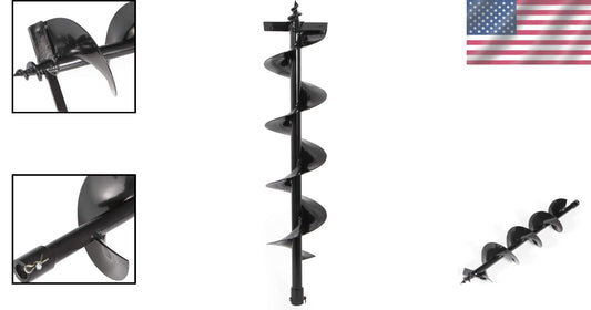 6-Inch Taper Point Auger Bit - Ideal for All Soil Types and Fast Planting