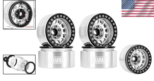 CNC Machined 1.9 Beadlock Wheels with Negative Offset for Axial VS4-10 & MST