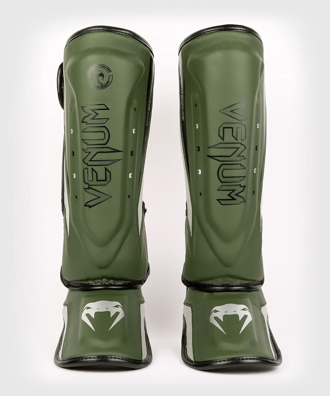 Elite Evo Muay Thai Shin Guards - Premium Leather with Superior Shock Absorption