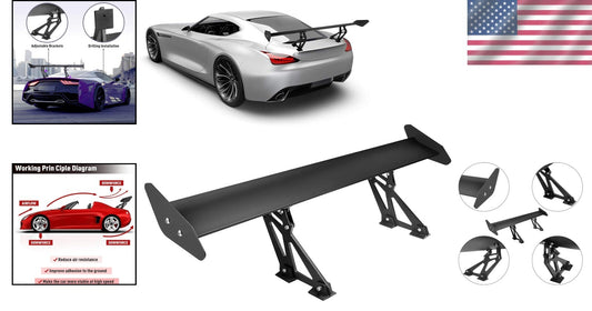 Aluminum Universal Rear Wing - Lightweight, Aerodynamic & Adjustable 43.3 Inch