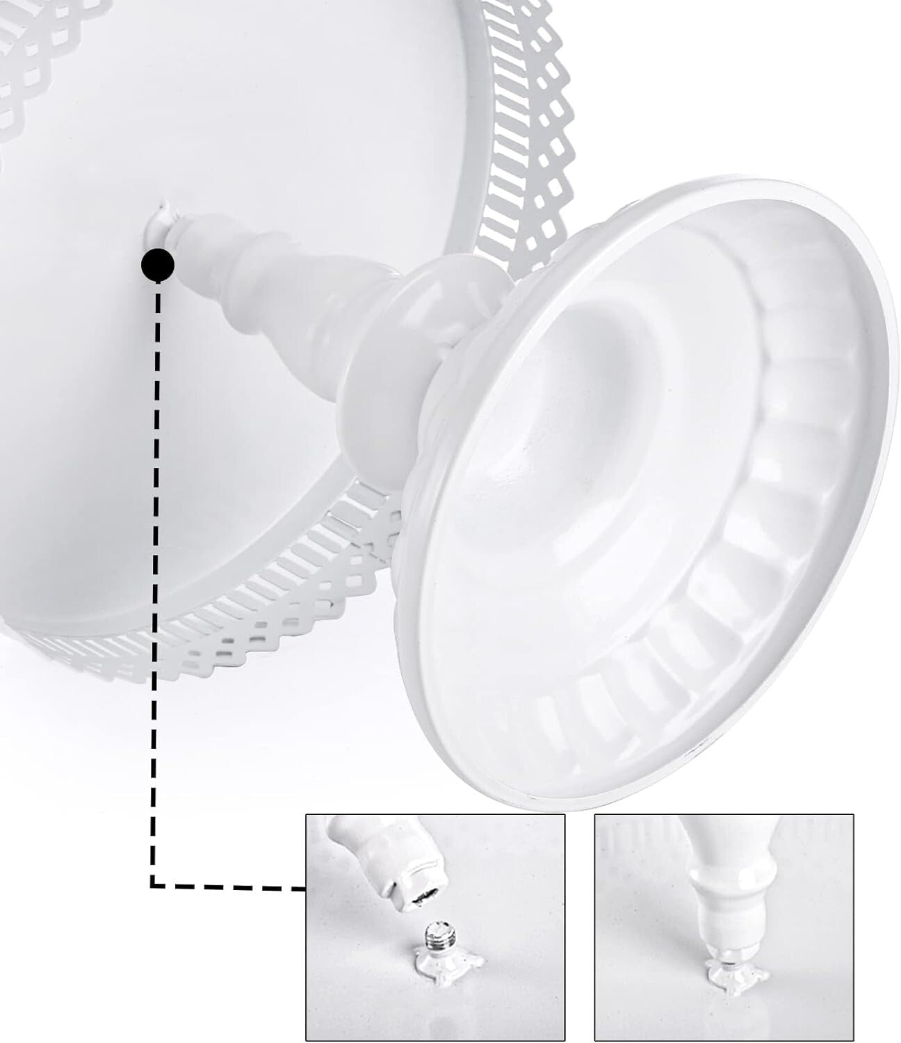 Multi-Style Cake Stand Set: 3-Tier, Round, and Rectangular for Every Event