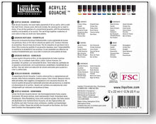 Load image into Gallery viewer, Professional Acrylic Gouache Paint Set - 12 Colors, 22ml Bottles, Matte Finish