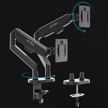 Load image into Gallery viewer, Alloy Steel Dual Monitor Mount with 360° Flexibility - Fits 14" to 35" Displays