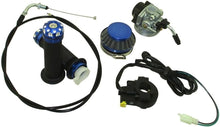 Load image into Gallery viewer, Racing Carburetor &amp; Blue Throttle Handle Grips Kit for 50cc-80cc Motorized Bikes