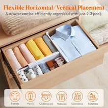Load image into Gallery viewer, Expandable 10 Pack Drawer Dividers 4" High for Versatile Organizing Solutions