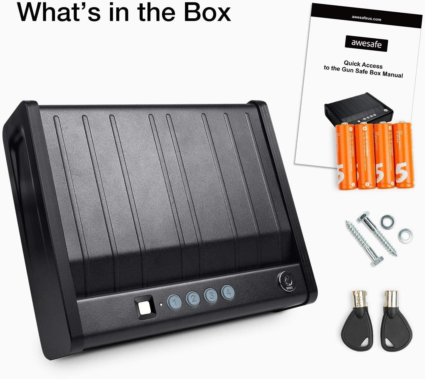 Biometric Fingerprint Gun Safe with Quick Access and Keypad - Secure Storage