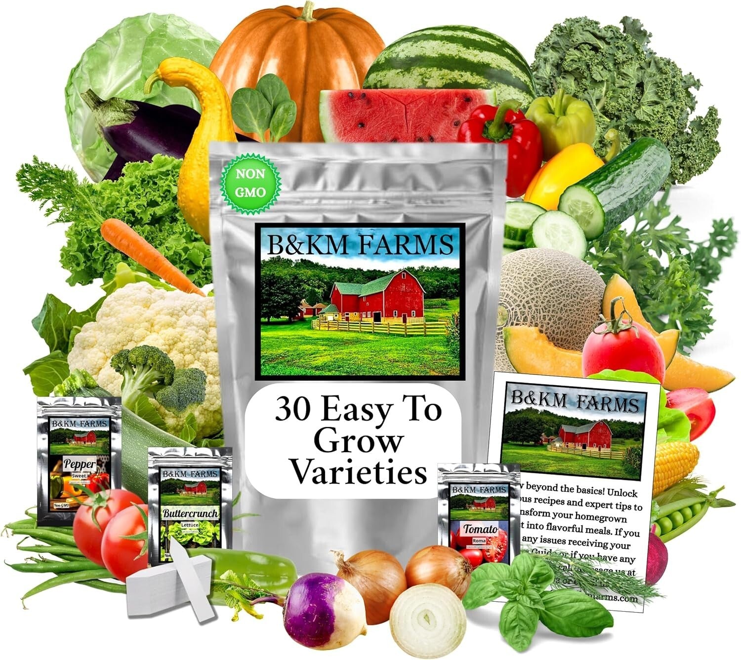 Beginner Survival Seed Vault: 20,000+ Heirloom & Non-GMO Seeds for New Gardeners