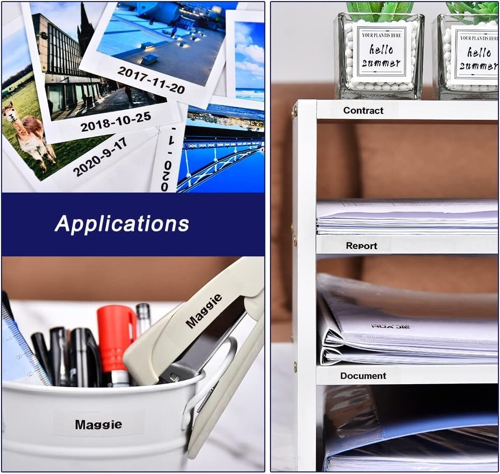 Durable Black on Clear Plastic Labels: 18 Count Compatible with Dymo Printers