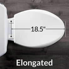 Load image into Gallery viewer, Heavy-Duty White Toilet Seat with Whisper Close and Enhanced Hygiene Features