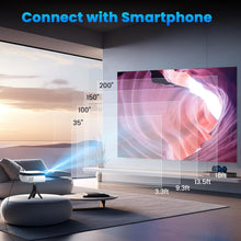 Load image into Gallery viewer, Mini Projector 1080P - 7500L Brightness &amp; 2 Speakers for Home Theater Experience