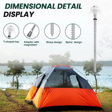 Load image into Gallery viewer, Versatile 30 Pack Heavy-Duty Screw-In Tent Stakes with Glow in the Dark Feature