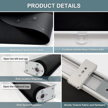 Load image into Gallery viewer, UV-Blocking Cordless Roller Shades - 25" W x 72" H, Perfect for Indoor &amp; Outdoor