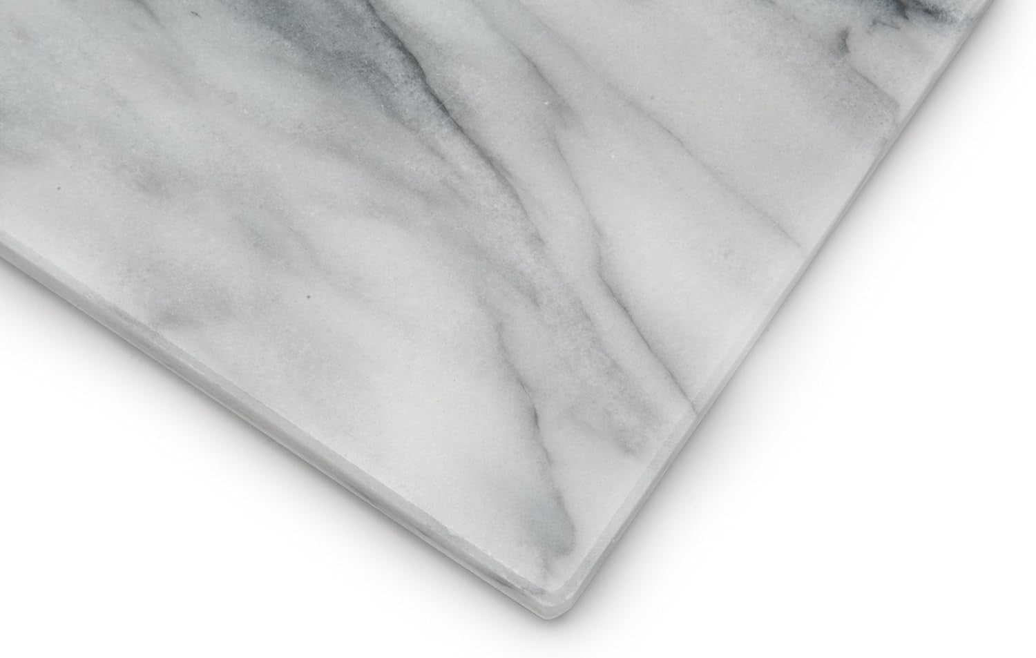 Elegant White Marble Pastry Board 16x20 - Ideal Baking Surface for Pastries