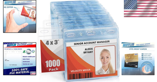 Effortless 4x3 Inch Clear Card Protectors - 1000 Count, Pre-Punched Convenience